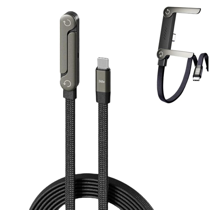 Flat Charger Cable with Stand