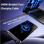 Flat Charger Cable with Stand
