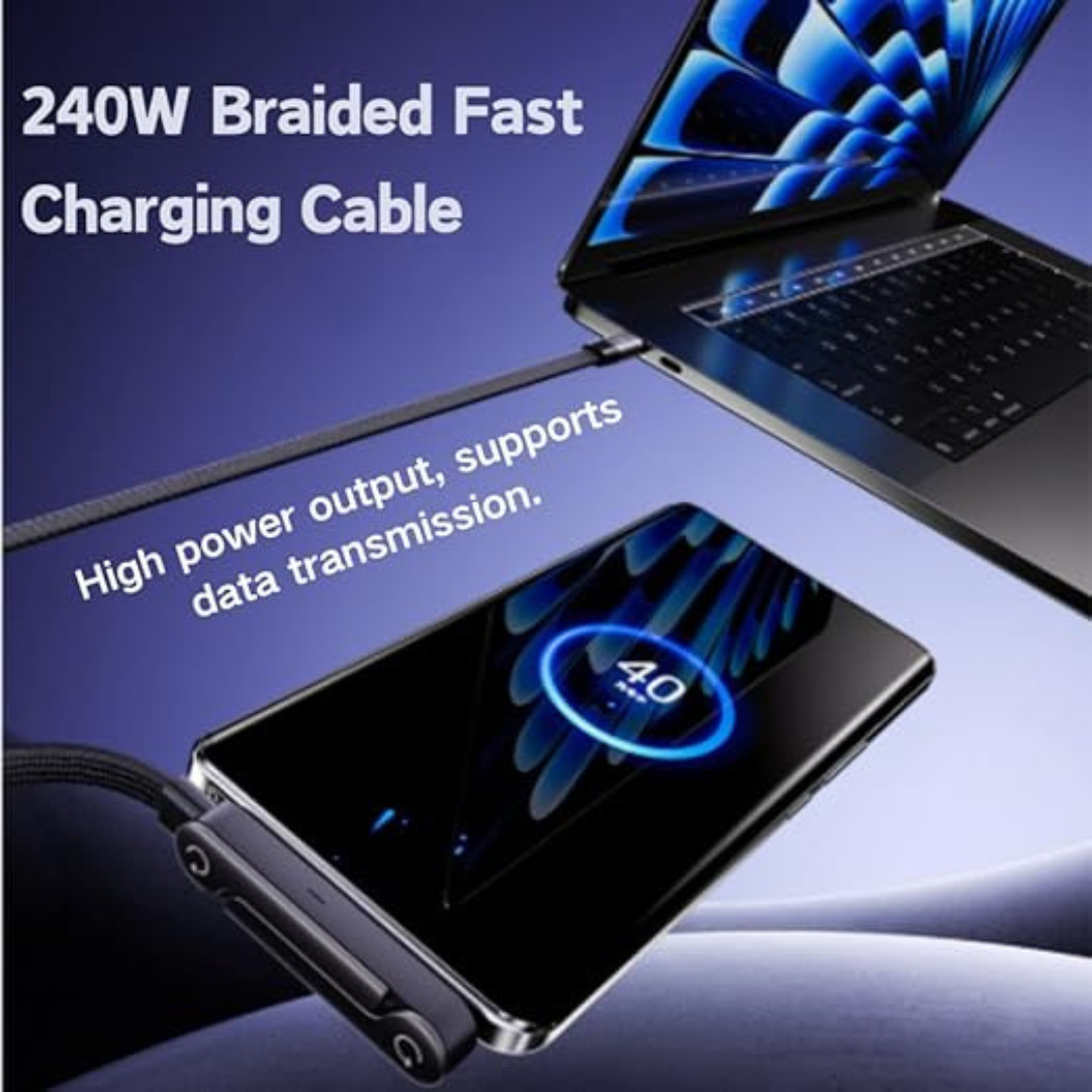 Flat Charger Cable with Stand