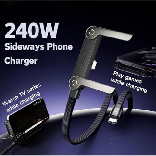 Flat Charger Cable with Stand