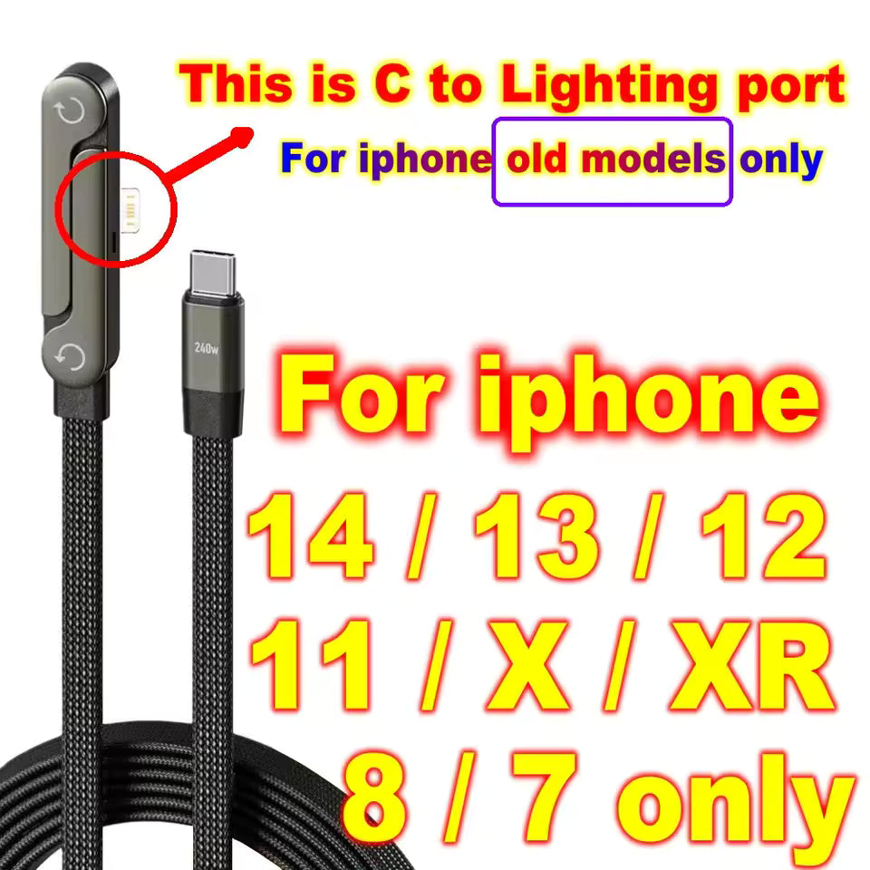 Flat Charger Cable with Stand
