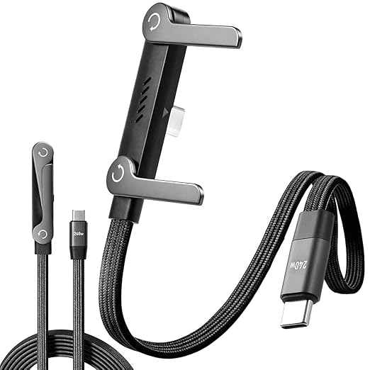 Flat Charger Cable with Stand